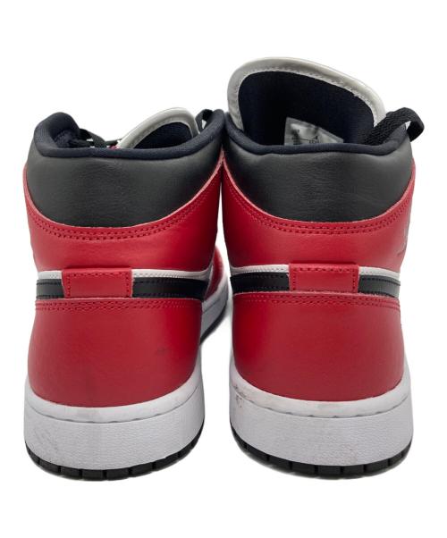 NIKE（ナイキ）NIKE (ナイキ) AIR JORDAN 1 MID 【CHICAGO BLACK TOE】 レッド×ホワイト サイズ:27㎝の古着・服飾アイテム