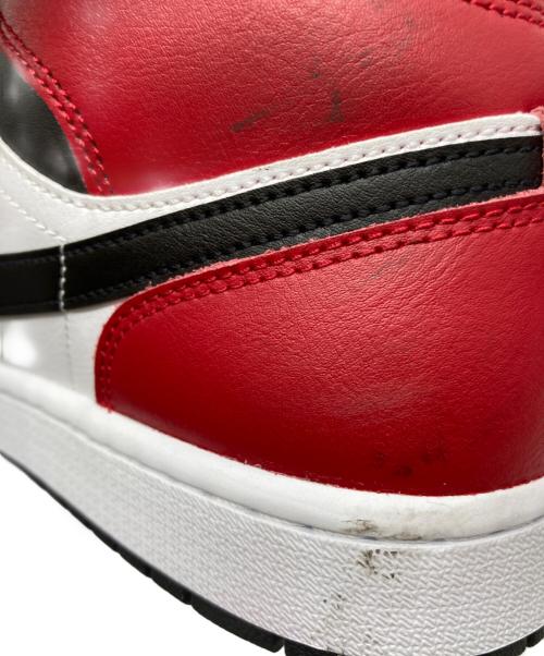 NIKE（ナイキ）NIKE (ナイキ) AIR JORDAN 1 MID 【CHICAGO BLACK TOE】 レッド×ホワイト サイズ:27㎝の古着・服飾アイテム