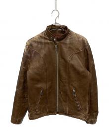 CYCLE RIDER by SCHOTT（サイクル ライダー バイ ショット）の古着「ボアライナー ライダースジャケット」｜ブラウン