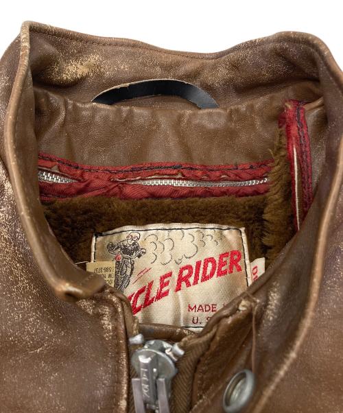 CYCLE RIDER by SCHOTT（サイクル ライダー バイ ショット）CYCLE RIDER by SCHOTT (サイクル ライダー バイ ショット) ボアライナー ライダースジャケット ブラウン サイズ:40の古着・服飾アイテム