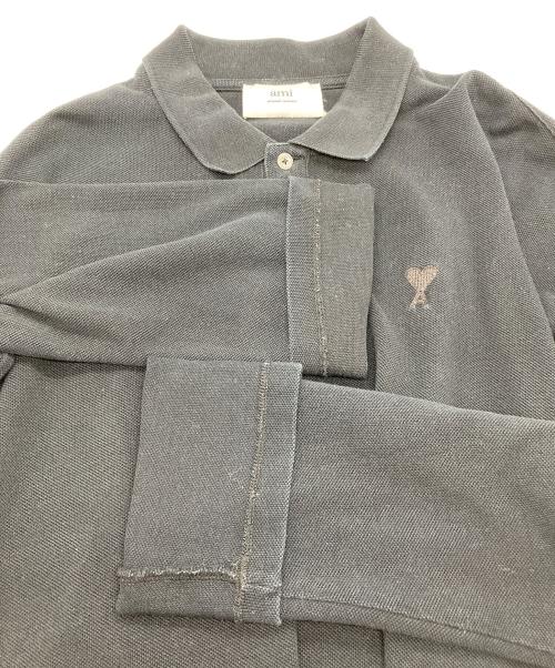 AMI PARIS（アミ パリス）AMI PARIS (アミ パリス) ポロシャツ ブラック サイズ:XLの古着・服飾アイテム