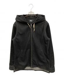 stussy（ステューシー）の古着「DENIM HOOD ZIP BLOUZON」｜ブラック