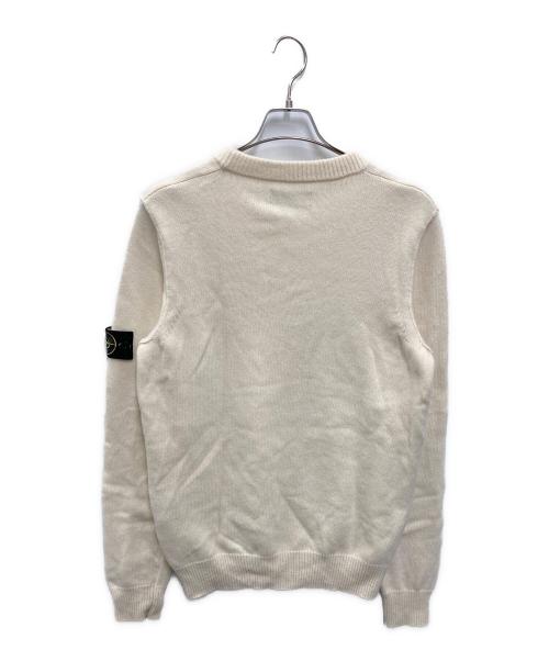 STONE ISLAND（ストーンアイランド）STONE ISLAND (ストーンアイランド) ミドルゲージウールナイロンクルーネックニット アイボリー サイズ:Mの古着・服飾アイテム
