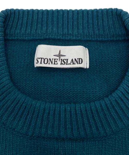 STONE ISLAND（ストーンアイランド）STONE ISLAND (ストーンアイランド) クルーネックニット ブルー サイズ:Mの古着・服飾アイテム