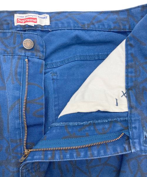 SUPREME（シュプリーム）Supreme (シュプリーム) COMME des GARCONS SHIRT (コムデギャルソンシャツ) CANVAS PAINTER PANTS ネイビー サイズ:34の古着・服飾アイテム