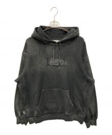 SUPREME×MM6 Maison Margiela（シュプリーム×エムエムシックスメゾンマルジェラ）の古着「Foil Box Logo Hooded Sweatshirt」｜ブラック