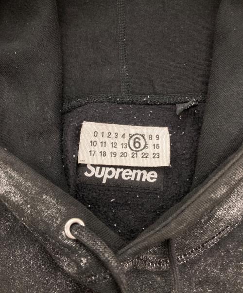 SUPREME（シュプリーム）SUPREME (シュプリーム) MM6 Maison Margiela (エムエムシックスメゾンマルジェラ) Foil Box Logo Hooded Sweatshirt ブラック サイズ:Lの古着・服飾アイテム