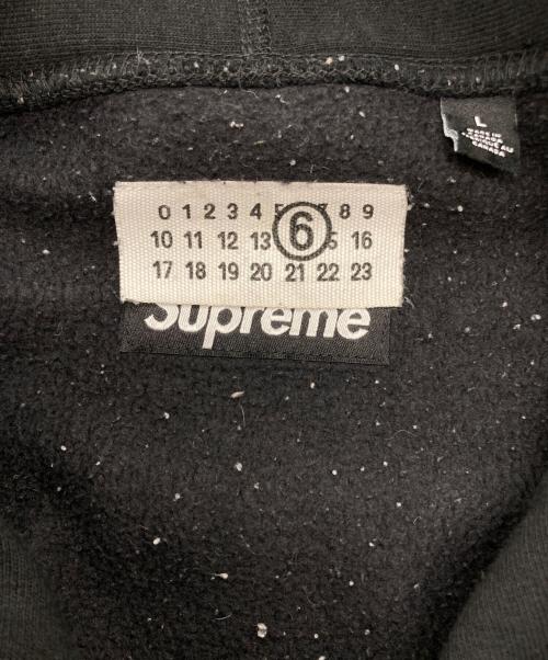 SUPREME（シュプリーム）SUPREME (シュプリーム) MM6 Maison Margiela (エムエムシックスメゾンマルジェラ) Foil Box Logo Hooded Sweatshirt ブラック サイズ:Lの古着・服飾アイテム