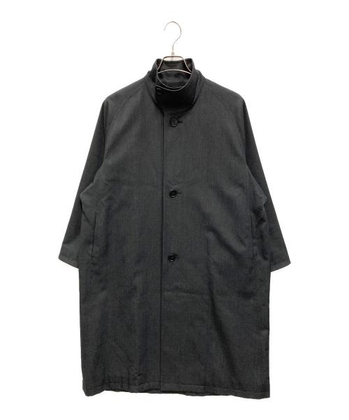 CABAN（キャバン）CABaN (キャバン) ウールギャバジン スタンドカラーコート グレー サイズ:XSの古着・服飾アイテム