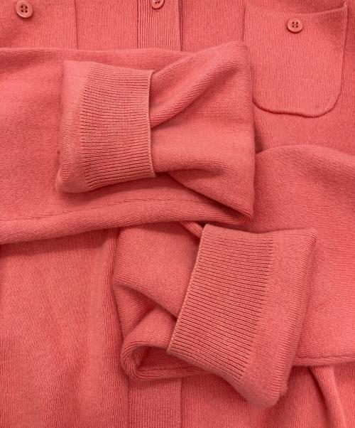 CABAN（キャバン）CABAN (キャバン) コットンカシミヤ クルーネックカーディガン ピンク サイズ:XSの古着・服飾アイテム