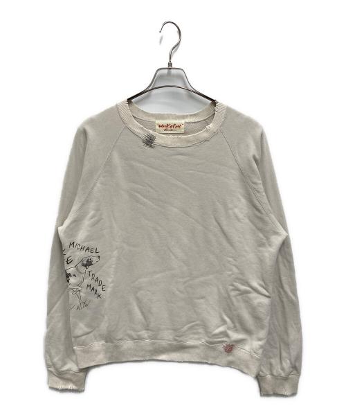 Work of Art Kendai（ワークオブアートケンダイ）Work of Art Kendai (ワークオブアートケンダイ) Damaged Sweat SH ベージュ サイズ:Mの古着・服飾アイテム