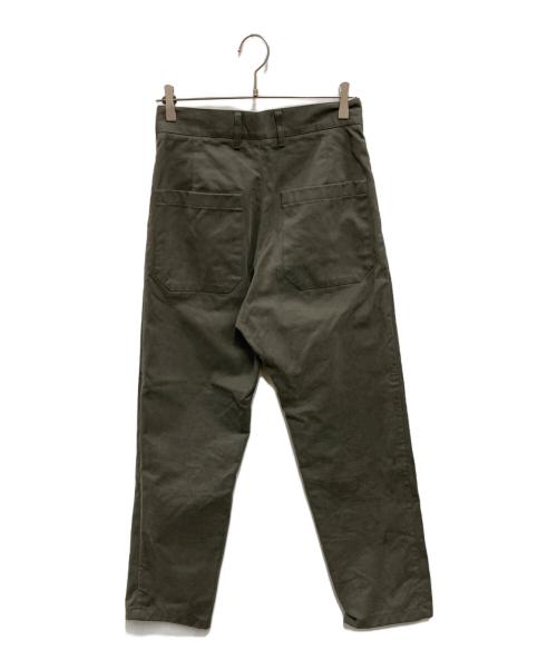 STUDIO NICHOLSON（スタジオ ニコルソン）STUDIO NICHOLSON (スタジオ ニコルソン) TWILL FLAT FRONT TAPERED PANT オリーブ サイズ:XSの古着・服飾アイテム