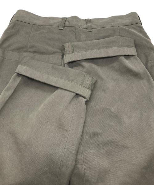 STUDIO NICHOLSON（スタジオ ニコルソン）STUDIO NICHOLSON (スタジオ ニコルソン) TWILL FLAT FRONT TAPERED PANT オリーブ サイズ:XSの古着・服飾アイテム