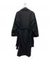 BLACK COMME des GARCONS (ブラックコムデギャルソン) Polyester felted double-breasted trench coat with brown buttons ブラック サイズ:Ｍ：50000円