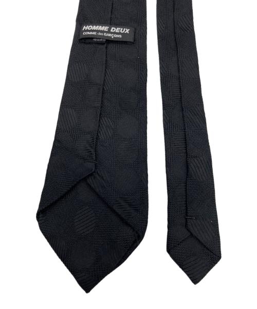 COMME des GARCONS HOMME DEUX（コムデギャルソン オム ドゥ）COMME des GARCONS HOMME DEUX (コムデギャルソン オム ドゥ) ドット柄シルクネクタイ ブラック サイズ:記載無しの古着・服飾アイテム