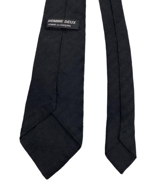 COMME des GARCONS HOMME DEUX（コムデギャルソン オム ドゥ）COMME des GARCONS HOMME DEUX (コムデギャルソン オム ドゥ) シルクネクタイ ブラック サイズ:記載無しの古着・服飾アイテム