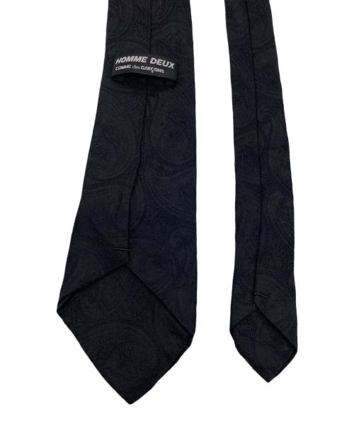COMME des GARCONS HOMME DEUX（コムデギャルソン オム ドゥ）COMME des GARCONS HOMME DEUX (コムデギャルソン オム ドゥ) ペイズリー柄シルクネクタイ ブラック サイズ:記載無しの古着・服飾アイテム