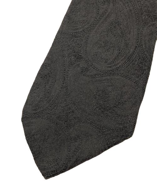 COMME des GARCONS HOMME DEUX（コムデギャルソン オム ドゥ）COMME des GARCONS HOMME DEUX (コムデギャルソン オム ドゥ) ペイズリー柄シルクネクタイ ブラック サイズ:記載無しの古着・服飾アイテム