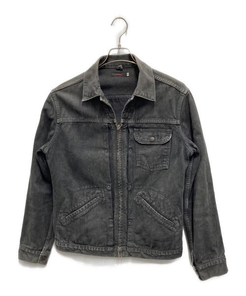 FULLCOUNT（フルカウント）FULLCOUNT (フルカウント) ジップアップデニムジャケット ブラック サイズ:40の古着・服飾アイテム