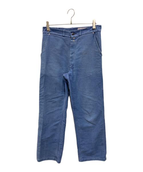 Le Mont Saint Martin French（ル・モンサンマルタン）Le Mont Saint Martin French (ル・モンサンマルタン) モールスキン フレンチワークパンツ ブルー サイズ:SIZE 42の古着・服飾アイテム