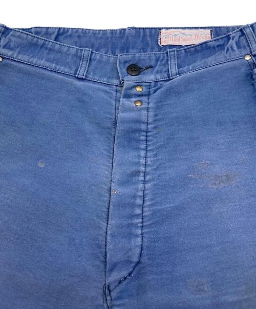 Le Mont Saint Martin French（ル・モンサンマルタン）Le Mont Saint Martin French (ル・モンサンマルタン) モールスキン フレンチワークパンツ ブルー サイズ:SIZE 42の古着・服飾アイテム