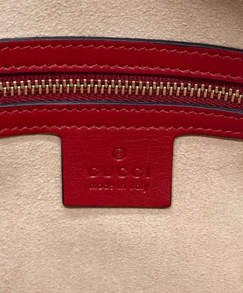 GUCCI（グッチ）GUCCI (グッチ) グッチシマ2WAYボストンバッグ レッドの古着・服飾アイテム