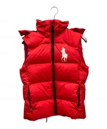 POLO RALPH LAUREN（ポロ・ラルフローレン）の古着「ビックポニーダウンベスト」｜レッド