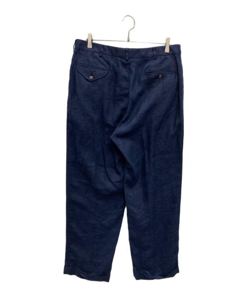 POLO RALPH LAUREN（ポロ・ラルフローレン）POLO RALPH LAUREN (ポロ・ラルフローレン) 2タックリネンパンツ ネイビー サイズ:36の古着・服飾アイテム