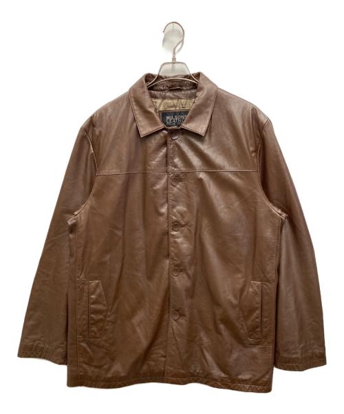 Wilson（ウィルソン）Wilson (ウィルソン) レザーカーコート ブラウン サイズ:Lの古着・服飾アイテム