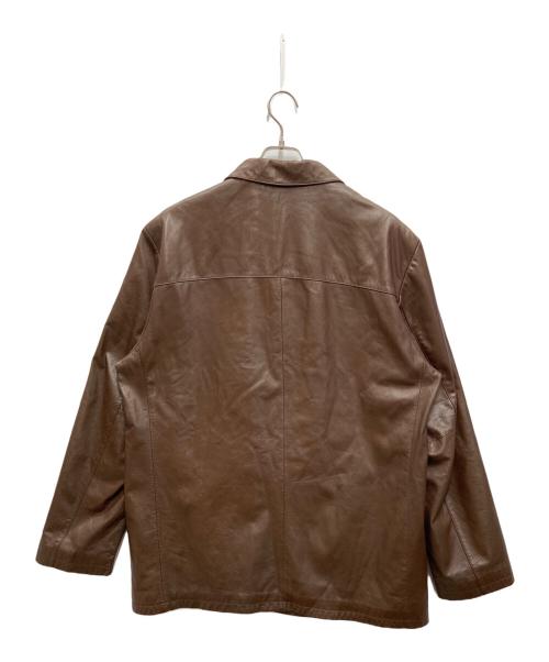 Wilson（ウィルソン）Wilson (ウィルソン) レザーカーコート ブラウン サイズ:Lの古着・服飾アイテム