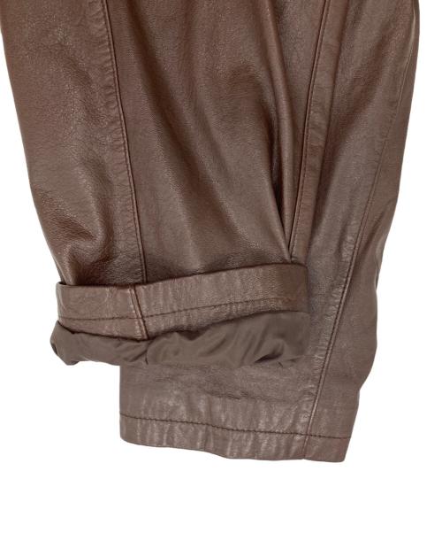 Wilson（ウィルソン）Wilson (ウィルソン) レザーカーコート ブラウン サイズ:Lの古着・服飾アイテム