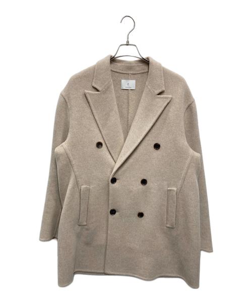 EDIFICE（エディフィス）EDIFICE (エディフィス) ウールカシミヤ Wフェイス コート ベージュ サイズ:SIZE 46の古着・服飾アイテム