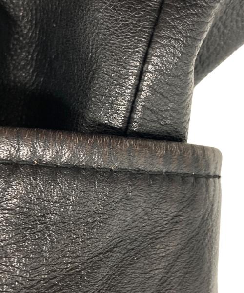 EDIFICE（エディフィス）EDIFICE (エディフィス) ゴートレザー スポーツジャケット ブラック サイズ:Lの古着・服飾アイテム