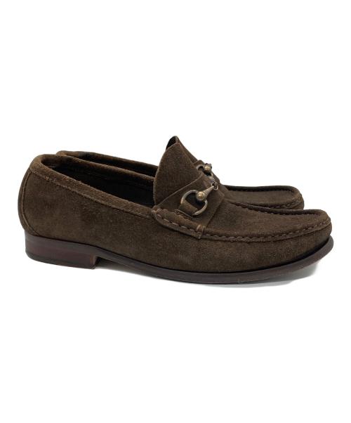 IL MOCASSINO（イルモカシーノ）il mocassino (イルモカシーノ) スエードビットローファー ブラウン サイズ:40 1/2の古着・服飾アイテム