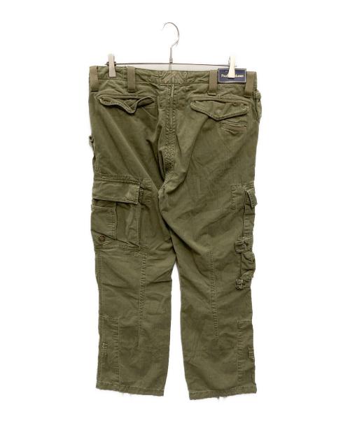POLO RALPH LAUREN（ポロ・ラルフローレン）POLO RALPH LAUREN (ポロ・ラルフローレン) 【古着】ヘリンボーンツイルカーゴパンツ オリーブ サイズ:35 未使用品の古着・服飾アイテム