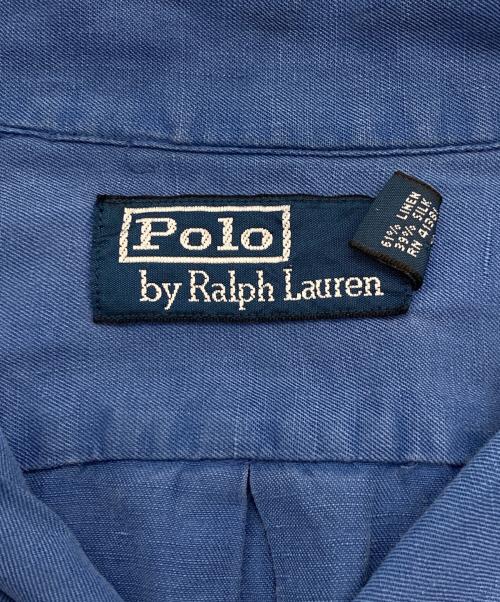 POLO RALPH LAUREN（ポロ・ラルフローレン）POLO RALPH LAUREN (ポロ・ラルフローレン) 【古着】リンネンシルクオープンカラーシャツ ブルー サイズ:Lの古着・服飾アイテム