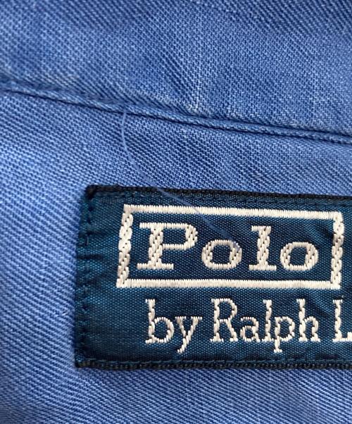 POLO RALPH LAUREN（ポロ・ラルフローレン）POLO RALPH LAUREN (ポロ・ラルフローレン) 【古着】リンネンシルクオープンカラーシャツ ブルー サイズ:Lの古着・服飾アイテム