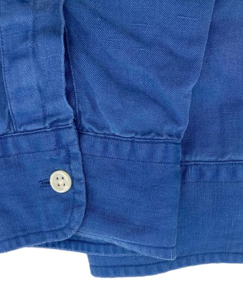 POLO RALPH LAUREN（ポロ・ラルフローレン）POLO RALPH LAUREN (ポロ・ラルフローレン) 【古着】リンネンシルクオープンカラーシャツ ブルー サイズ:Lの古着・服飾アイテム