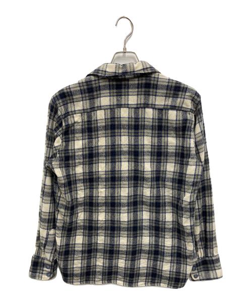 Sears（シアーズ）Sears (シアーズ) オープンカラーボードシャツ グレー×ネイビー サイズ:SIZE 15 1/2の古着・服飾アイテム