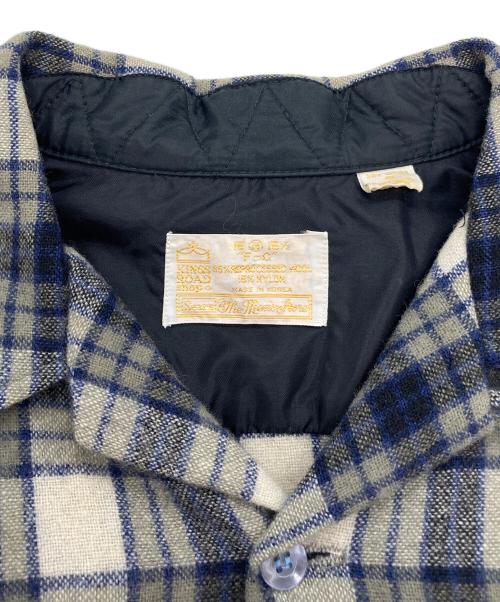 Sears（シアーズ）Sears (シアーズ) オープンカラーボードシャツ グレー×ネイビー サイズ:SIZE 15 1/2の古着・服飾アイテム