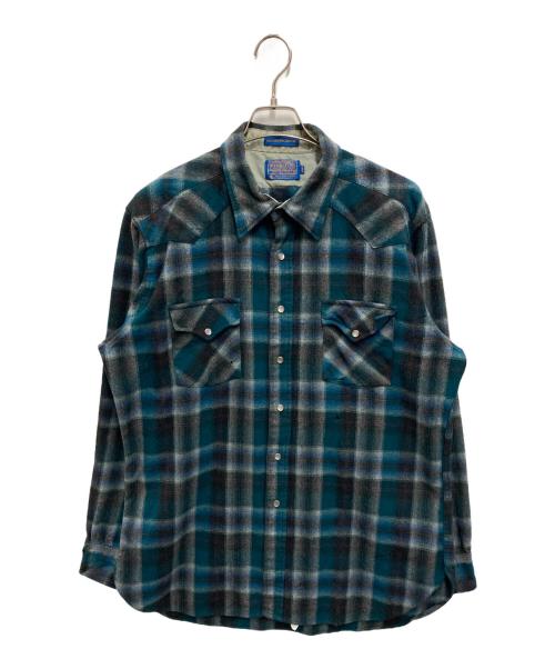 PENDLETON（ペンドルトン）PENDLETON (ペンドルトン) ウエスタンチェックボードシャツ グリーン サイズ:SIZE XL LONGの古着・服飾アイテム