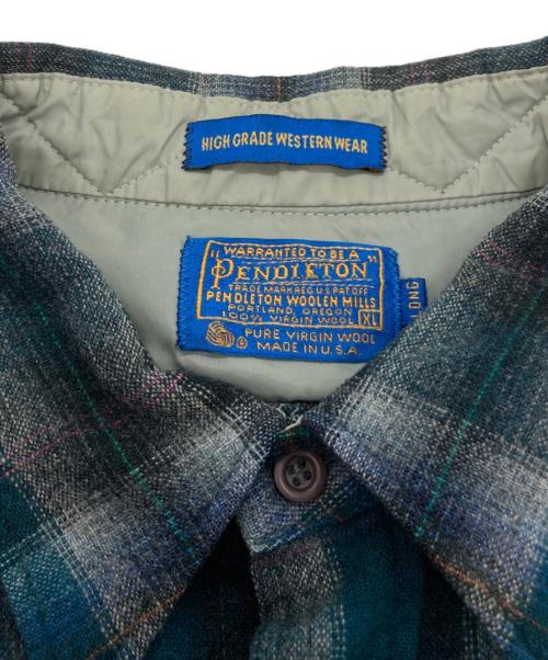 PENDLETON（ペンドルトン）PENDLETON (ペンドルトン) ウエスタンチェックボードシャツ グリーン サイズ:SIZE XL LONGの古着・服飾アイテム