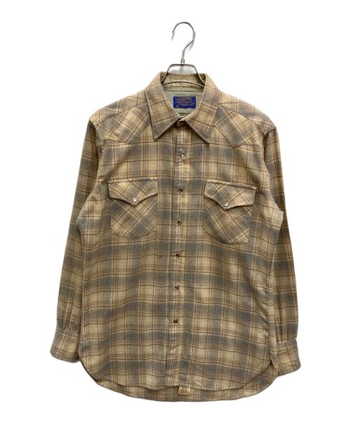 PENDLETON（ペンドルトン）PENDLETON (ペンドルトン) ウエスタンボードシャツ ベージュ サイズ:Mの古着・服飾アイテム