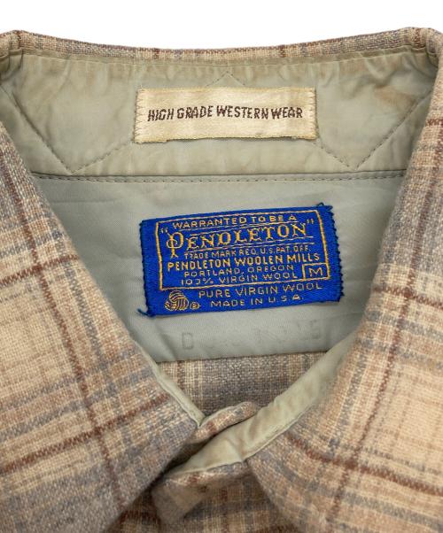 PENDLETON（ペンドルトン）PENDLETON (ペンドルトン) ウエスタンボードシャツ ベージュ サイズ:Mの古着・服飾アイテム