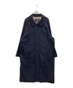 Aquascutum×JOURNAL STANDARDアクアスキュータム×ジャーナルスタンダード）の古着「EX WOOL GABARDINE BALMACHAN COAT」｜ネイビー
