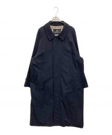 Aquascutum×JOURNAL STANDARD（アクアスキュータム×ジャーナルスタンダード）の古着「EX WOOL GABARDINE BALMACHAN COAT」｜ネイビー
