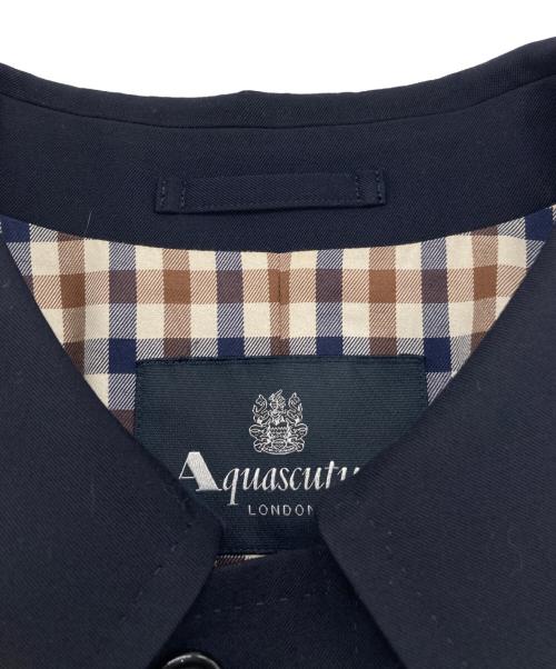 Aquascutum（アクアスキュータム）Aquascutum (アクアスキュータム) JOURNAL STANDARD (ジャーナルスタンダード) EX WOOL GABARDINE BALMACHAN COAT ネイビー サイズ:38の古着・服飾アイテム