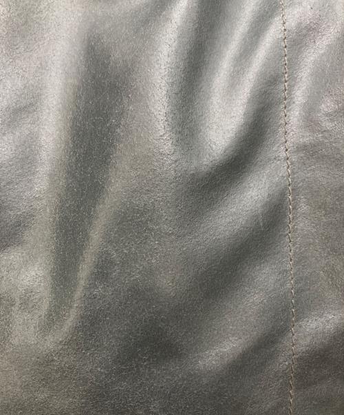 adidas（アディダス）adidas (アディダス) レザージャケット グレー×ブラック サイズ:SIZE XOの古着・服飾アイテム