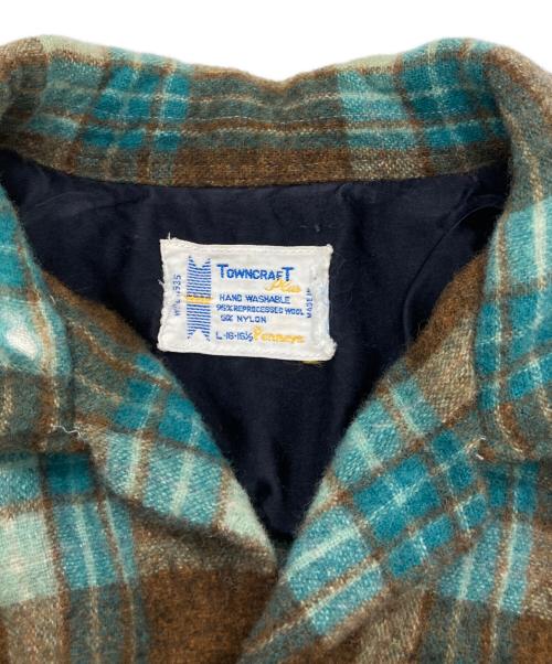 TOWN CRAFT（タウンクラフト）TOWN CRAFT (タウンクラフト) 【古着】オープンカラー ウール ネルシャツ ブラウン サイズ:Lの古着・服飾アイテム