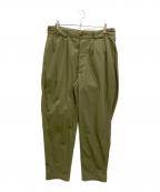 NIGEL CABOURNナイジェルケーボン）の古着「PLEATS WIDE PANT」｜オリーブ